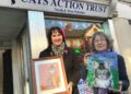 Paintings presented to Melksham charity shop for Christmas sale