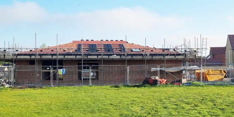 Village hall construction continues at pace