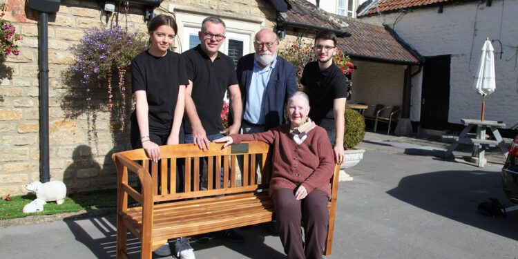 Restaurant’s commemorative bench for popular customer