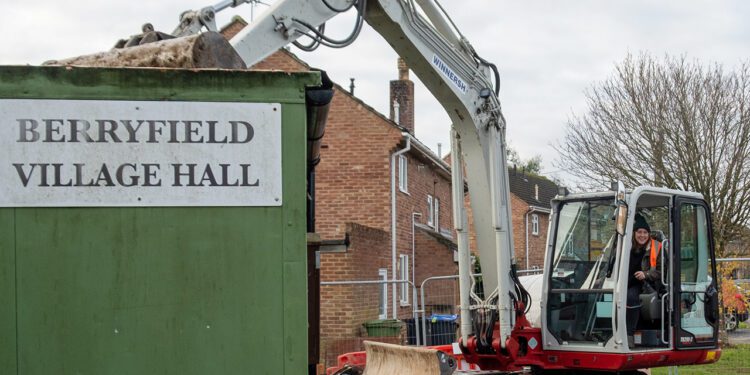 Goodbye to the old portacabin at Berryfield!