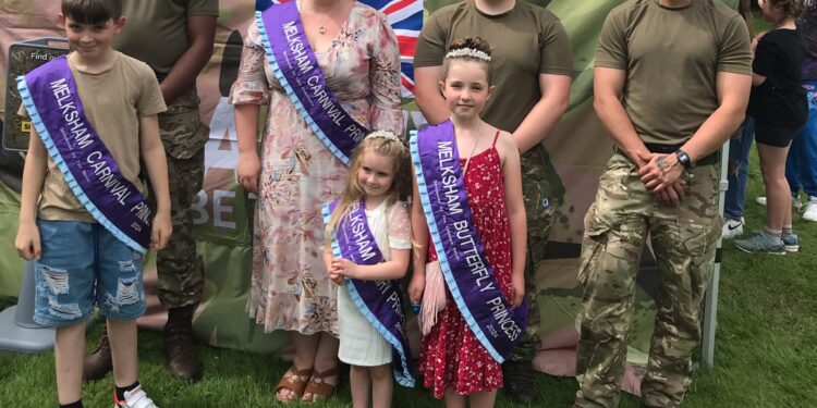 Melksham’s Carnival Royalty wins tug of war against army recruits