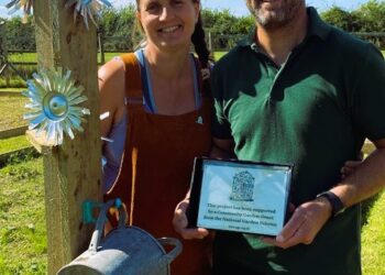Communal growing space honoured with National Garden Scheme plaque