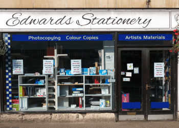 Former stationery shop up for auction