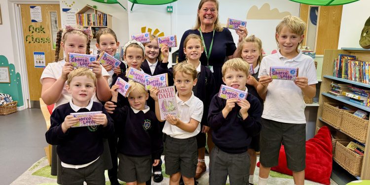 Scrumdiddlyumptious chocolate bars and golden tickets mark Roald Dahl Day at St Mary’s School