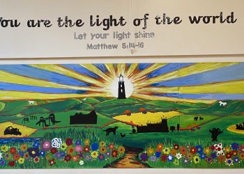 School values shine in new art mural