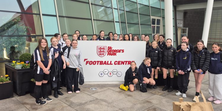 Melksham girls visit home of England football
