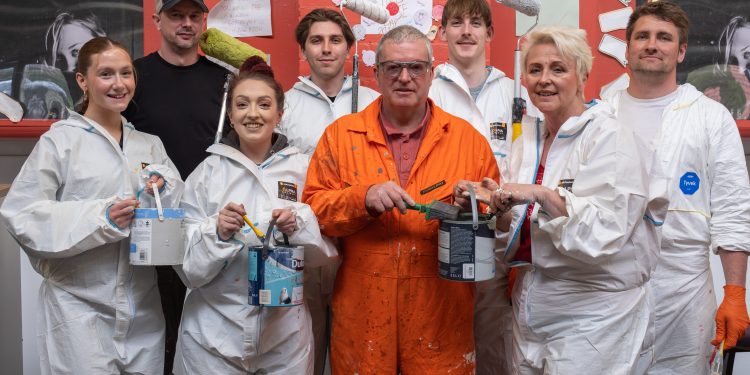 Company volunteers brighten youth charity space