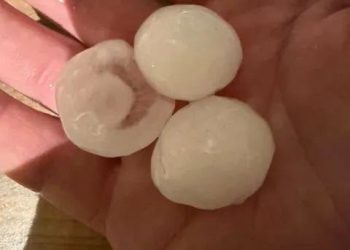Giant hailstones cause damage across Melksham