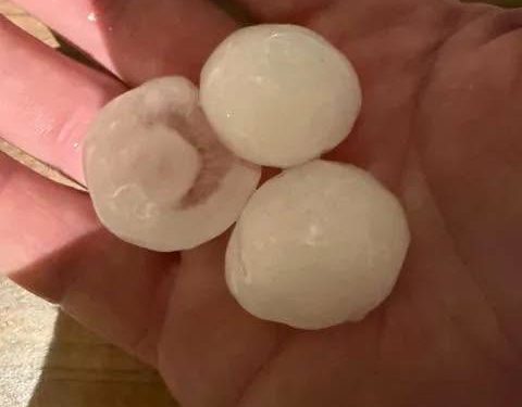 Giant hailstones cause damage across Melksham
