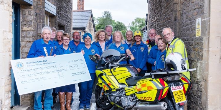 Lions reach fundraising milestone for new blood bike